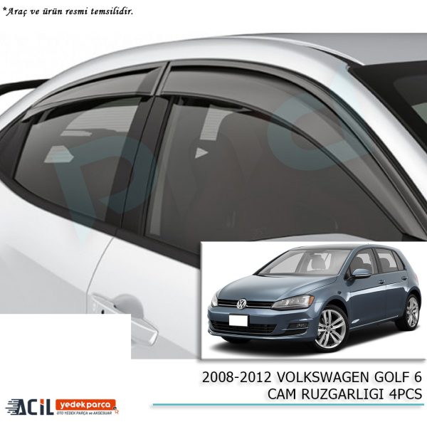 2008-2012 VOLKSWAGEN GOLF 6 CAM RUZGARLIGI 4PCS