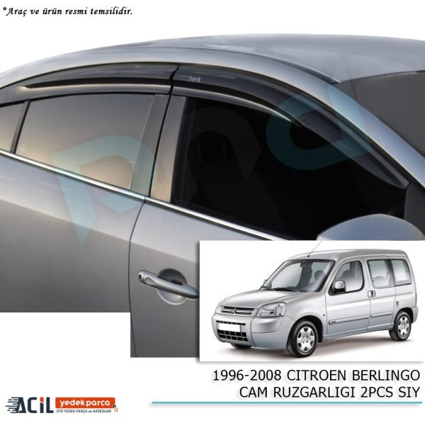 1996-2008 CITROEN BERLINGO CAM RUZGARLIGI 2PCS SIY