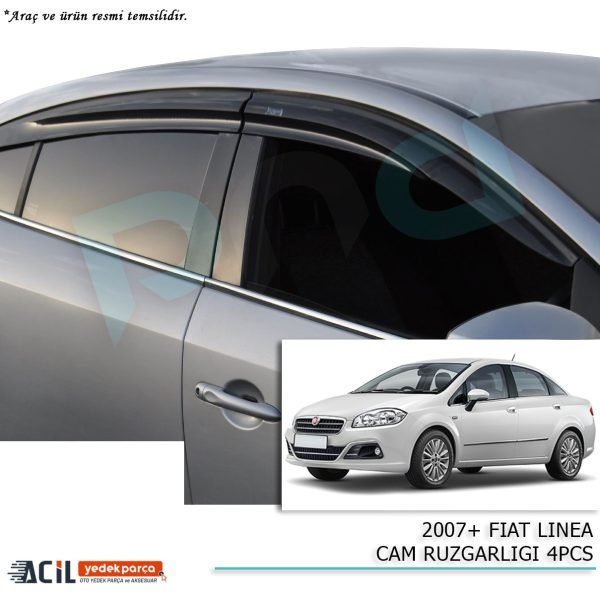 2007+ FIAT LINEA CAM RUZGARLIGI 4PCS