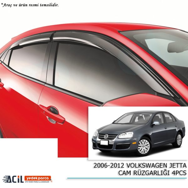 2006-2012 VOLKSWAGEN JETTA CAM RUZGARLIGI 4PCS