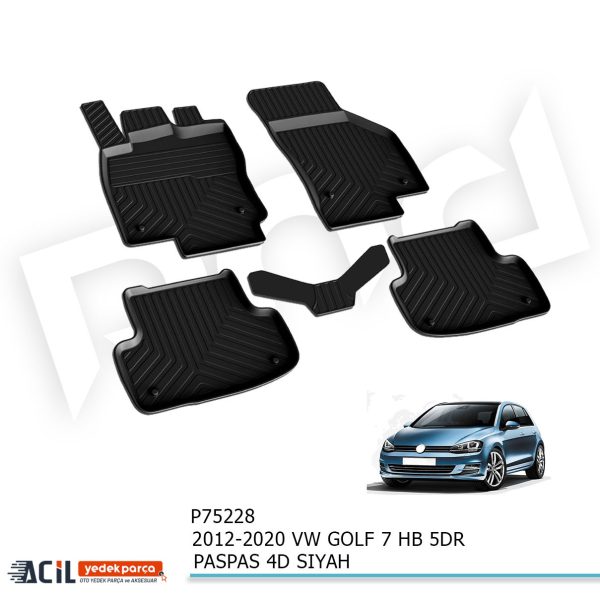2012-2020 VW GOLF 7 HB 5KP PASPAS 4D SIYAH