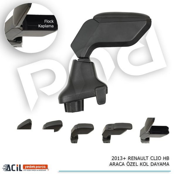 2013+ RENAULT CLIO 4 ARACA OZEL KOL DAYAMA SIYAH