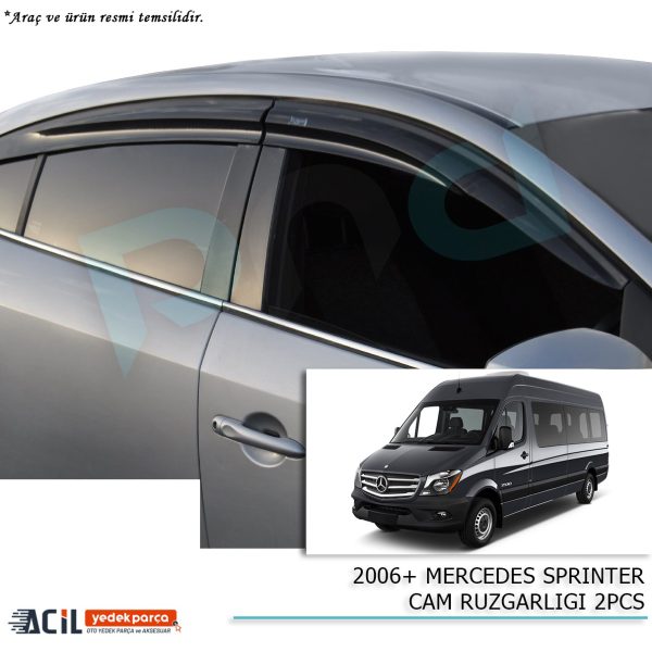 2006+ MERCEDES SPRINTER CAM RUZGARLIGI 2PCS