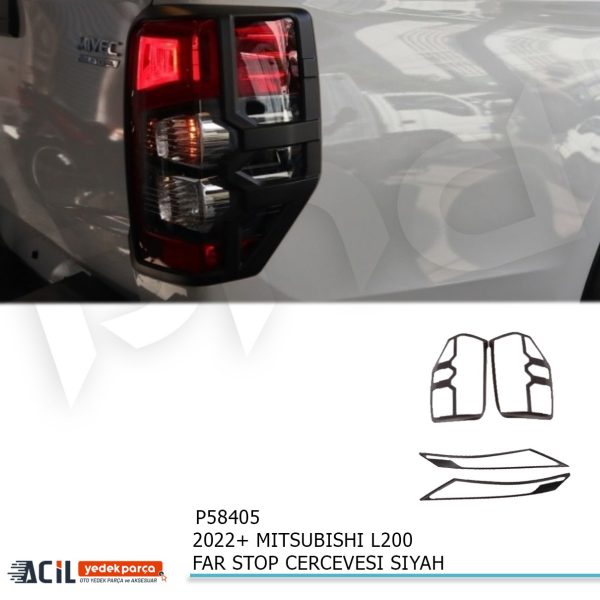 2022+ MITSUBISHI L200 FAR STOP CERCEVESI SIYAH