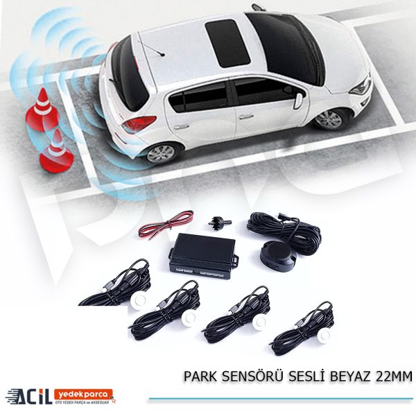 PARK SENSORU SESLI BEYAZ 22MM