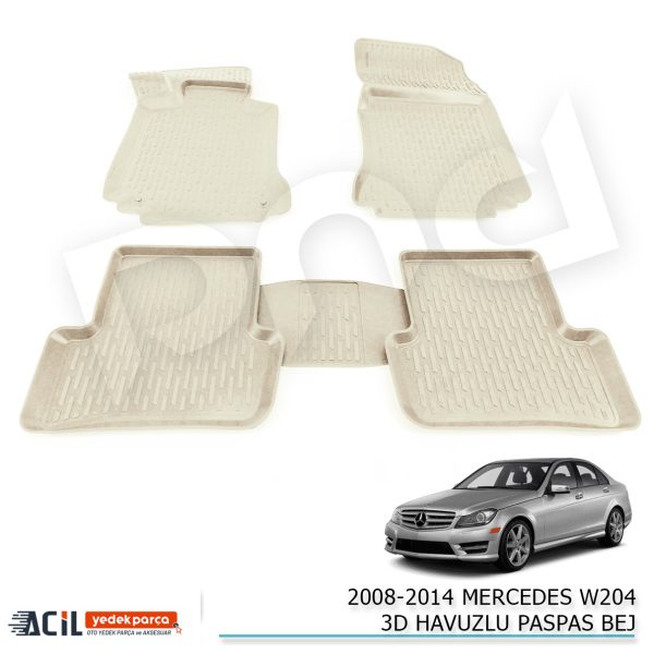 2008-2014  MERCEDES W204 3D HAVUZLU PASPAS BEJ