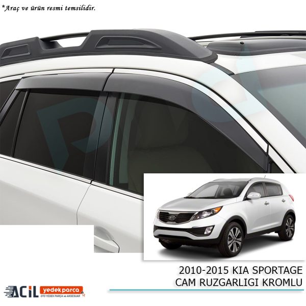 2010-2015 KIA SPORTAGE CAM RUZGARLIGI KROMLU