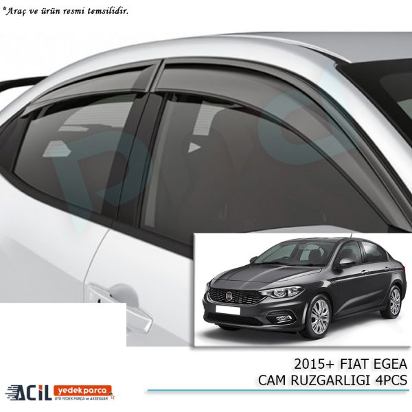 2015+ FIAT EGEA CAM RUZGARLIGI 4PCS