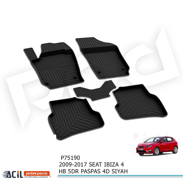 2009-2017 SEAT IBIZA 4 HB 5KP PASPAS 4D SIYAH