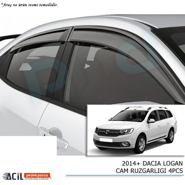 2014+ DACIA LOGAN MCV CAM RUZGARLIGI 4PCS