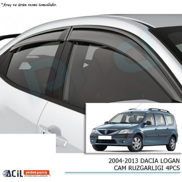 2004-2013 DACIA LOGAN CAM RUZGARLIGI 4PCS