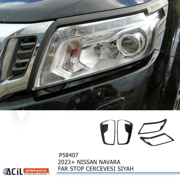 2023+ NISSAN NAVARA FAR STOP CERCEVESI SIYAH