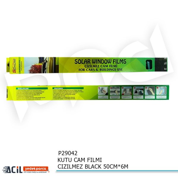 KUTU CAM FILMI CIZILMEZ BLACK 50CM*6M