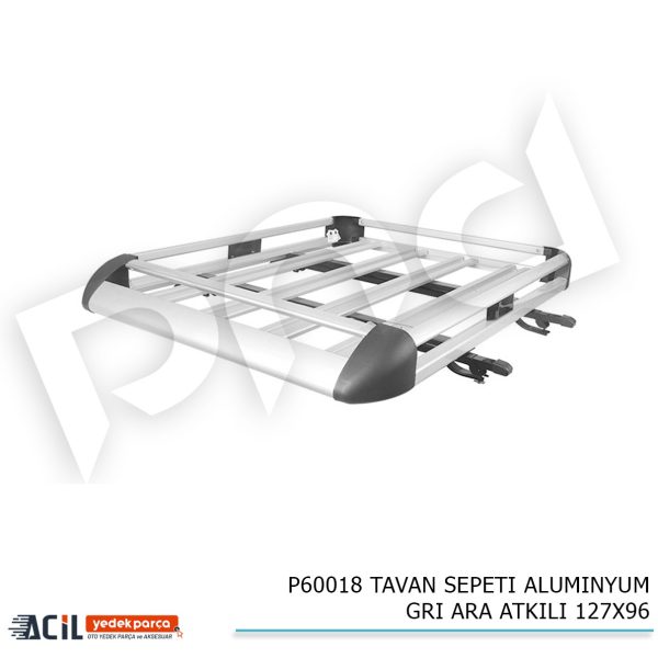 TAVAN SEPETI ALUMINYUM GRI ARA ATKILI 127X96