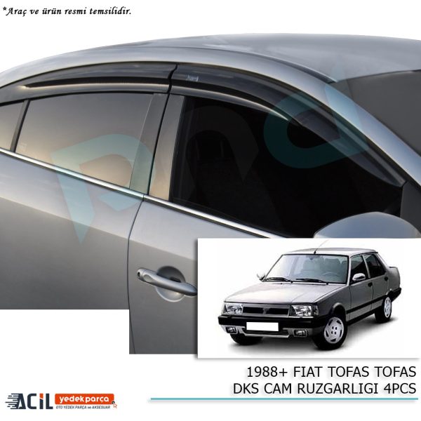 1988+ FIAT TOFAS DKS CAM RUZGARLIGI 4PCS