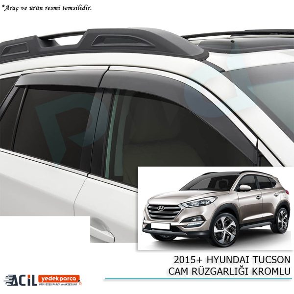 2015-2020  HYUNDAI TUCSON CAM RUZGARLIGI KROMLU
