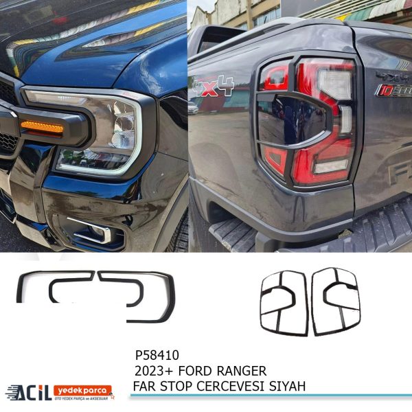 2023+ FORD RANGER FAR STOP CERCEVESI SIYAH