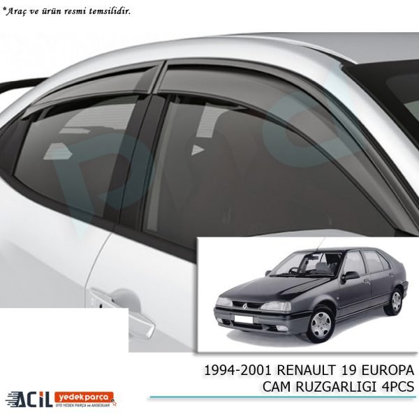 1994-2001 RENAULT 19 EUROPA CAM RUZGARLIGI 4PCS