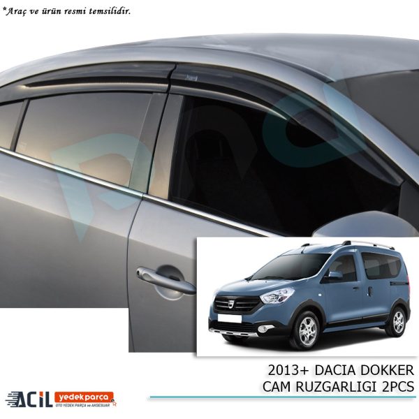2013+ DACIA DOKKER CAM RUZGARLIGI 2PCS