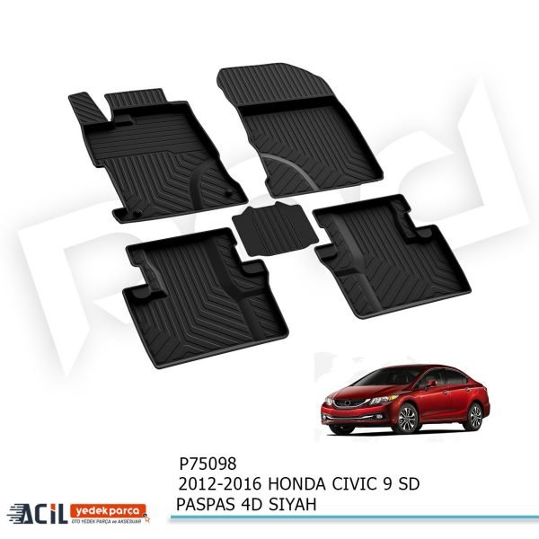 2012-2016 HONDA CIVIC 9 SD PASPAS 4D SIYAH