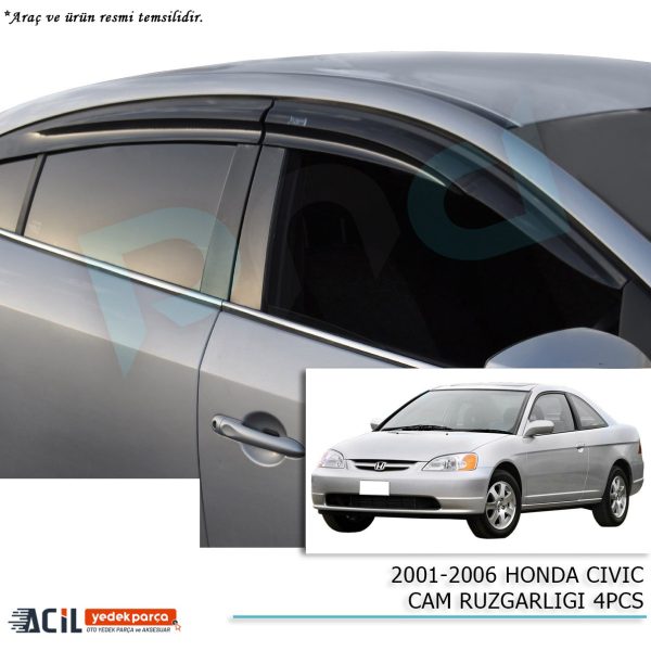 2001-2006 HONDA CIVIC CAM RUZGARLIGI 4PCS