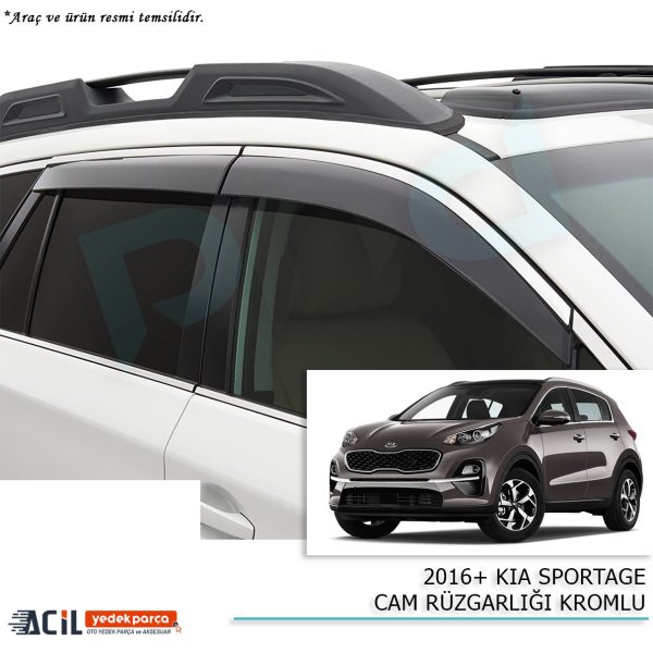 2016+ KIA SPORTAGE CAM RUZGARLIGI KROMLU
